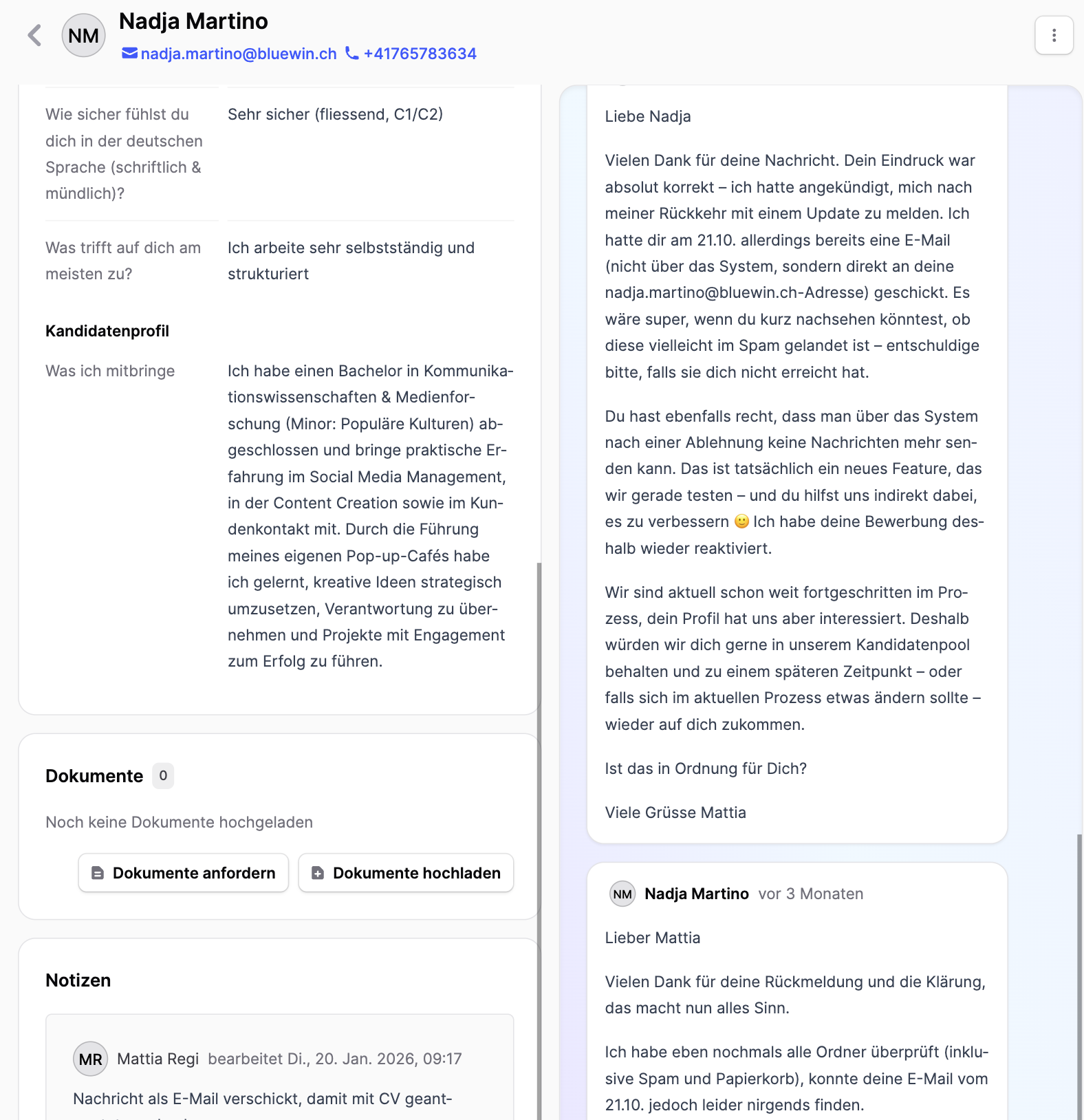 Themen-Insights: Blogübersicht mit Dokumente & Notizen