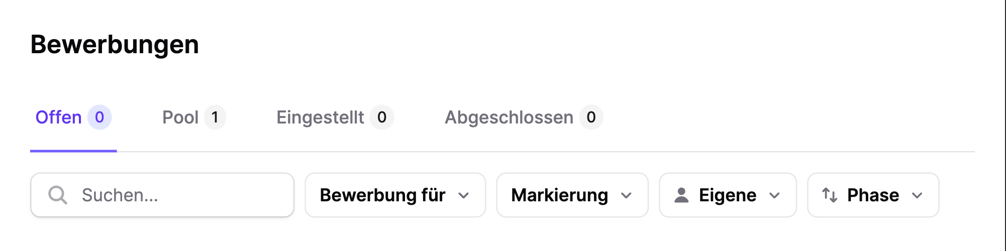 Jobmaps-Einstellungen mit ausgewählter Option 