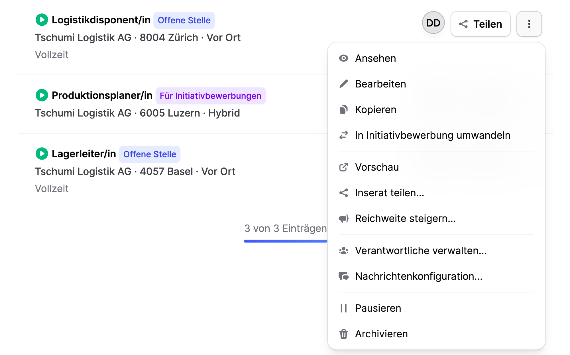 Arbeitgeber können offene Stellen in Initiativbewerbung umwandeln.