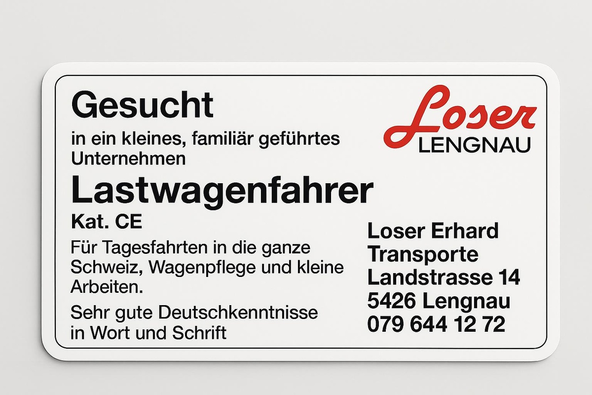 Lastwagenführer Kat. CE