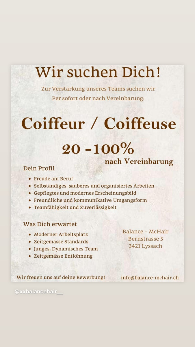 Coiffeur/Coiffeuse EFZ