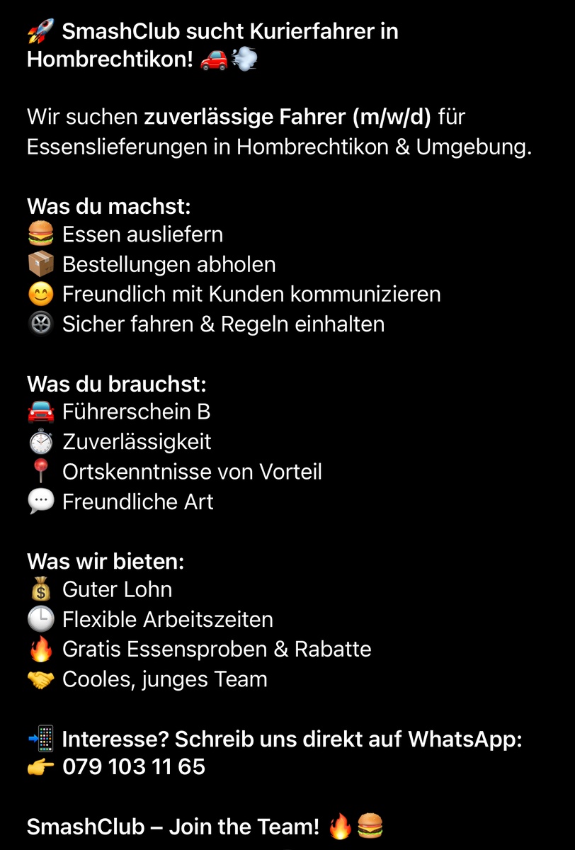 Kurier für Essen Just Eat Uber Eat