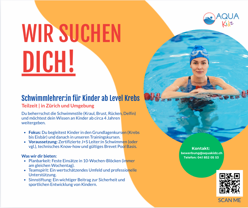 Schwimmlehrer:in Kinderkurse und Training (m/w/d)