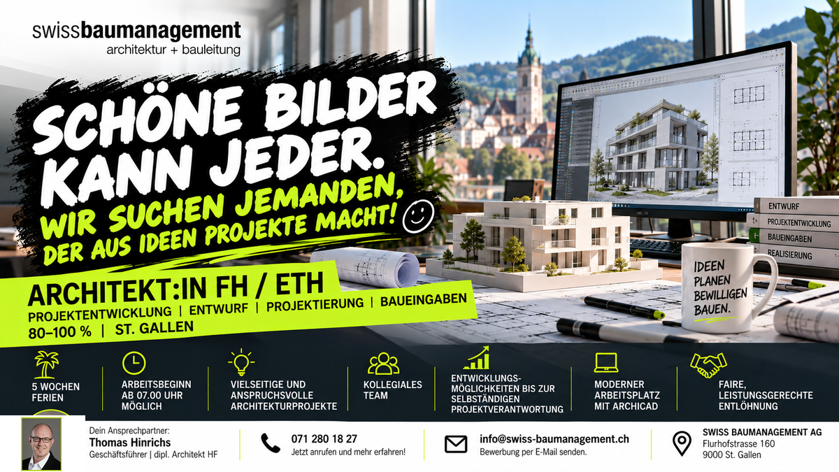 ARCHITEKT FH / ETH (80–100 %)